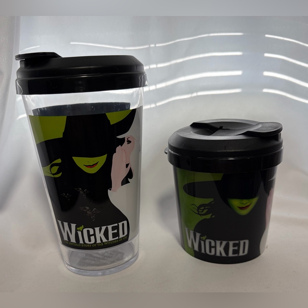 Set of 2 WICKED Cups with Lids - 1 Tall and 1 Short